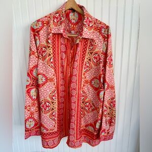 Rafaella Coral Shirt Size XL